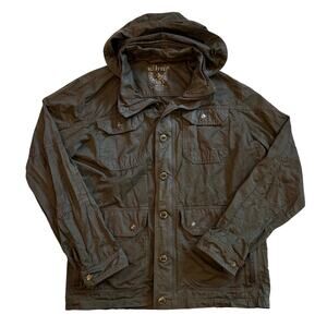 Kuhl Kollision Field Jacket Mens Sz Medium Green Hideaway Hood Dynawax Outdoor